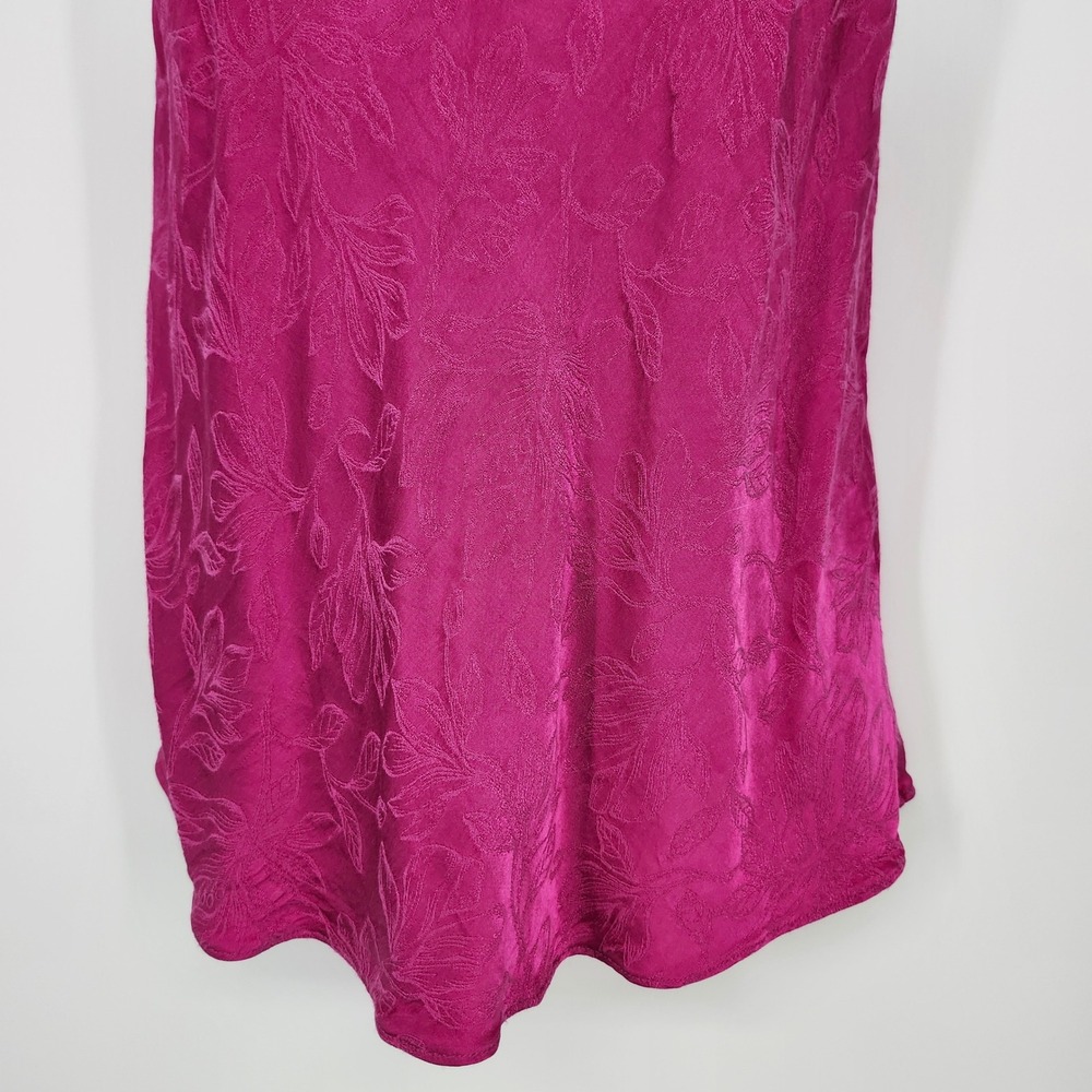 Victoria's Secret Satin Floral Camisole Top Medium Raspberry Pink Coquette - Picture 3 of 7